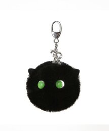 LEATHERY（レザリー）の「[レザリーXバスケット12] シャイキャットキーホルダー [BLACK]（キーケース/キーアクセサリー）」