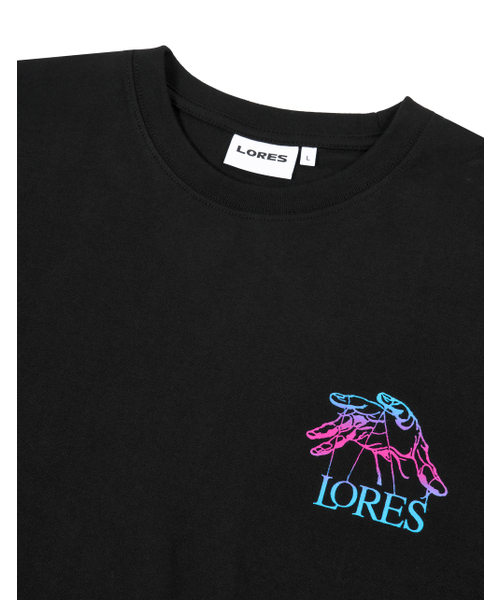 LORES（ロアス）の「Puppet Logo Gradient S/S Tee - Black（Tシャツ/カットソー・レディース・その他・M/L/XL）」の3枚目の写真