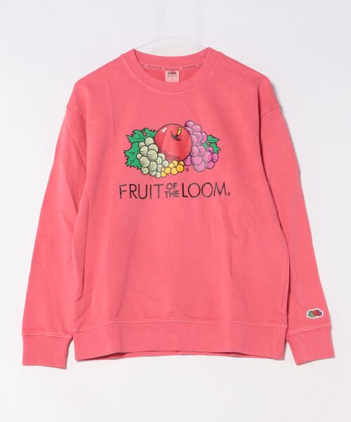 FRUIT OF THE LOOM(フルーツオブザルーム)の「【ST】【FRUIT OF THE LOOM】製品染め プリントトレーナー(スウェット・レディース・イエロー/パープル/ミント/レッド/グリーン・MEDIUM/SMALL/X-LARGE/LARGE)」の5枚目の写真