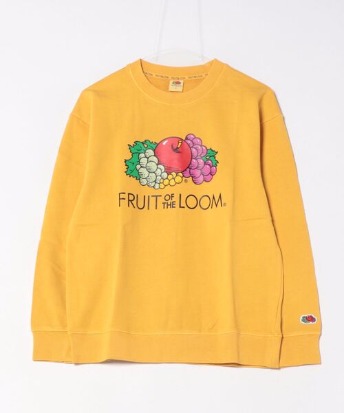 FRUIT OF THE LOOM(フルーツオブザルーム)の「【ST】【FRUIT OF THE LOOM】製品染め プリントトレーナー(スウェット・レディース・イエロー/パープル/ミント/レッド/グリーン・MEDIUM/SMALL/X-LARGE/LARGE)」の4枚目の写真