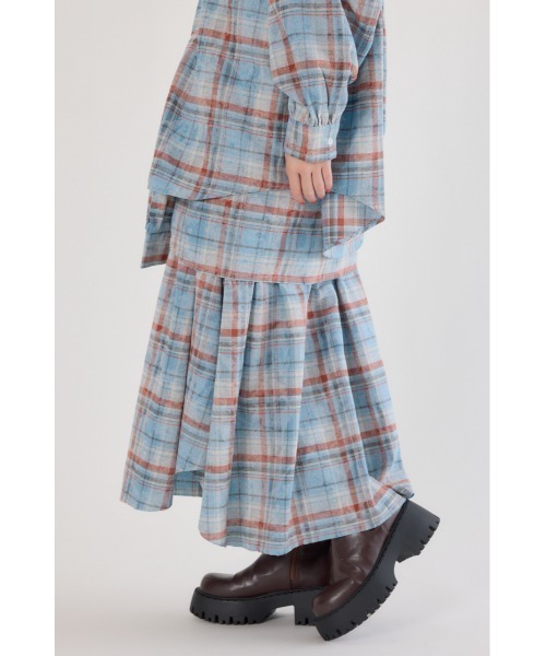 RODEO CROWNS WIDE BOWL(ロデオクラウンズワイドボウル)の「ヴィンテージチェックシャツスカート(スカート・レディース・ブラック系その他/マルチ/ブルー系その他・FREE)」の5枚目の写真