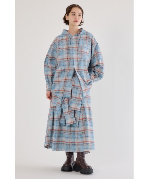 RODEO CROWNS WIDE BOWL(ロデオクラウンズワイドボウル)の「ヴィンテージチェックシャツスカート(スカート・レディース・ブラック系その他/マルチ/ブルー系その他・FREE)」の7枚目の写真