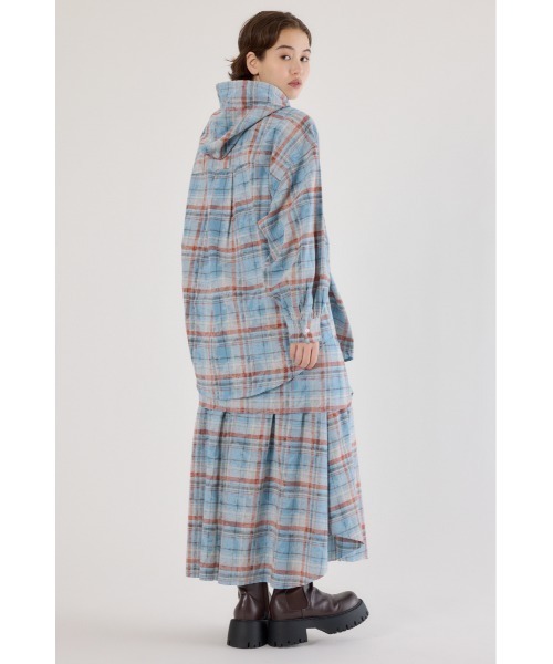 RODEO CROWNS WIDE BOWL(ロデオクラウンズワイドボウル)の「ヴィンテージチェックシャツスカート(スカート・レディース・ブラック系その他/マルチ/ブルー系その他・FREE)」の9枚目の写真