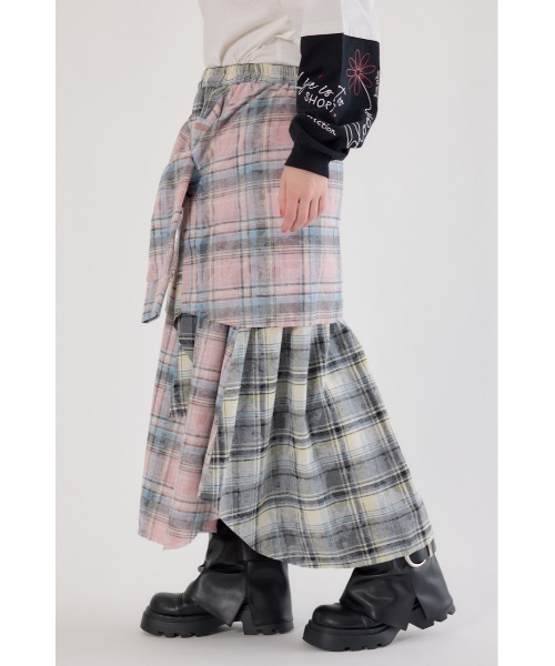 RODEO CROWNS WIDE BOWL(ロデオクラウンズワイドボウル)の「ヴィンテージチェックシャツスカート(スカート・レディース・ブラック系その他/マルチ/ブルー系その他・FREE)」の11枚目の写真