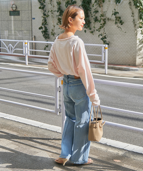 Spick & Span(スピックアンドスパン)の「《WEB限定 / 追加》コットンスラブクルーネックプルオーバー(Tシャツ/カットソー・レディース・ピンク系その他/ベージュ・FREE)」の18枚目の写真