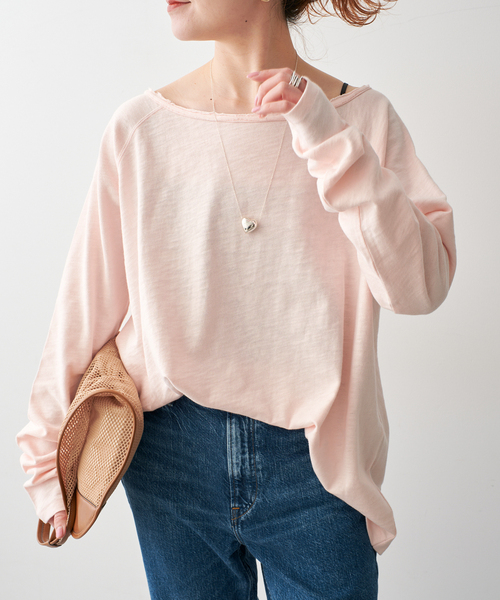 Spick & Span(スピックアンドスパン)の「《WEB限定 / 追加》コットンスラブクルーネックプルオーバー(Tシャツ/カットソー・レディース・ピンク系その他/ベージュ・FREE)」の20枚目の写真