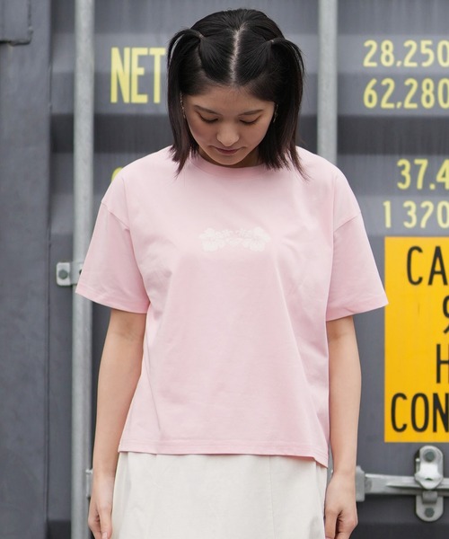 ROXY（ロキシー）の「【ムラサキスポーツ別注】ROXY/ロキシー WATER SUN AND SURF Tシャツ RST261642M（Tシャツ/カットソー・レディース・ピンク/ライトグリーン/アイボリー・L/M）」の4枚目の写真