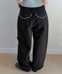 レディース GIUNON sidebeltflowerpants サイドベルトフラワーパンツ