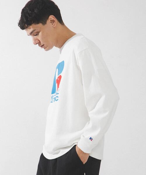 Russell Athletic（ラッセルアスレティック）の「『別注』RUSSELL ATHLETIC×SonnyLabel　プリントヘビージャージーロングTシャツ（Tシャツ/カットソー・メンズ・チャコールグレー/グレー/ホワイト・LARGE/MEDIUM）」の6枚目の写真