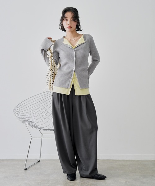 NOGLE(ノグル)の「【NOGLE/ノグル】ウエストタックワイドカーブスラックス(スラックス・レディース・ブラウン/アイボリー/ブラック/グレー・FREE)」の11枚目の写真