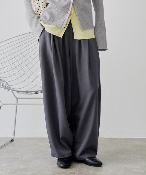 NOGLE(ノグル)の「【NOGLE/ノグル】ウエストタックワイドカーブスラックス(スラックス・レディース・ブラウン/アイボリー/ブラック/グレー・FREE)」の8枚目の写真