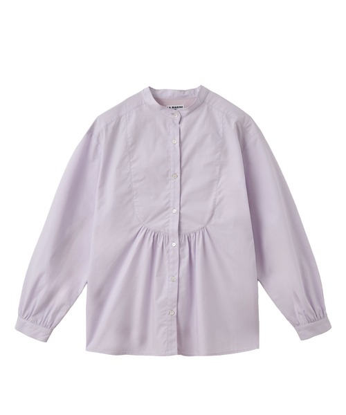 LA MARINE FRANCAISE（マリン フランセーズ）の「バンドカラーブラウス（シャツ/ブラウス・レディース・ホワイト/ネイビー/ラベンダー・FREE）」の3枚目の写真