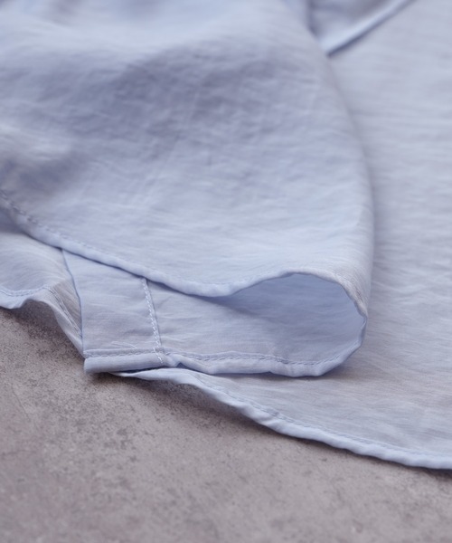 reca（レカ）の「シアーポプリンボリュームスリーブシャツ（シャツ/ブラウス・レディース・アイボリー/ブラック/オリーブ/サックスブルー/ブラウン/ミント・M）」の10枚目の写真