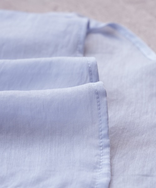 reca（レカ）の「シアーポプリンボリュームスリーブシャツ（シャツ/ブラウス・レディース・アイボリー/ブラック/オリーブ/サックスブルー/ブラウン/ミント・M）」の14枚目の写真