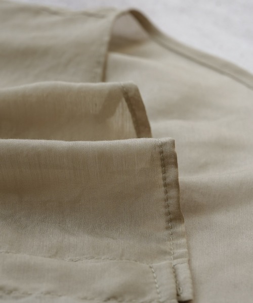 reca（レカ）の「シアーポプリンボリュームスリーブシャツ（シャツ/ブラウス・レディース・アイボリー/ブラック/オリーブ/サックスブルー/ブラウン/ミント・M）」の15枚目の写真