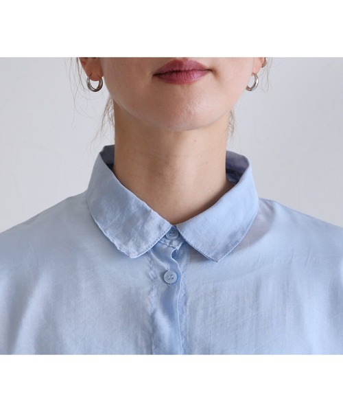 reca（レカ）の「シアーポプリンボリュームスリーブシャツ（シャツ/ブラウス・レディース・アイボリー/ブラック/オリーブ/サックスブルー/ブラウン/ミント・M）」の18枚目の写真