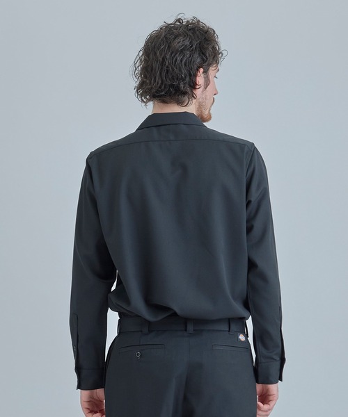 MEN'S BIGI（メンズビギ）の「ウールツイル オープンカラーワークシャツ（シャツ/ブラウス・メンズ・ブラウン/グレー/ブラック・01/02/03）」の10枚目の写真