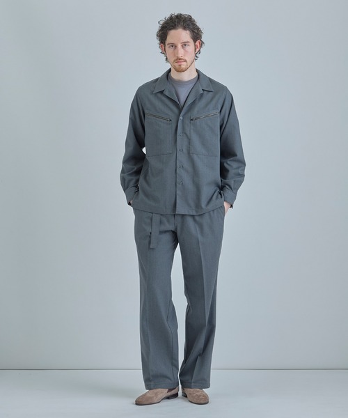 MEN'S BIGI（メンズビギ）の「ウールツイル オープンカラーワークシャツ（シャツ/ブラウス・メンズ・ブラウン/グレー/ブラック・01/02/03）」の11枚目の写真