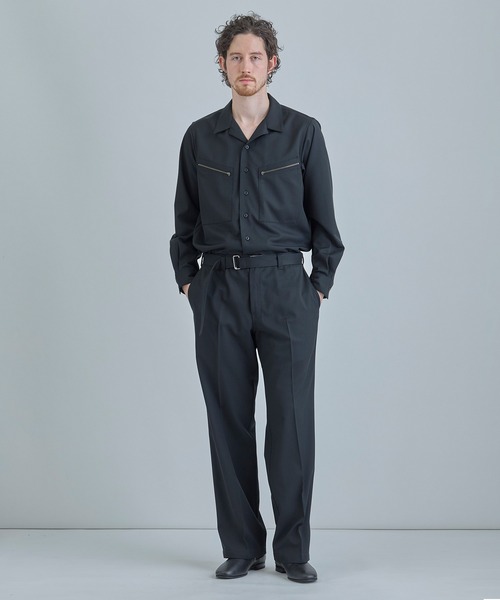 MEN'S BIGI（メンズビギ）の「ウールツイル オープンカラーワークシャツ（シャツ/ブラウス・メンズ・ブラウン/グレー/ブラック・01/02/03）」の13枚目の写真