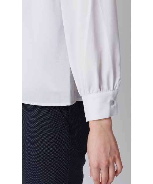 AOYAMA(アオヤマ)の「4WAYボウタイブラウス|通勤&オフィス&入卒&セレモニー&オケージョン|(シャツ/ブラウス・レディース・ブラウン系/ライトベージュ/ネイビー/ライトグレー/ホワイト・S/LL/L/M)」の17枚目の写真