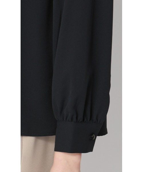 AOYAMA(アオヤマ)の「4WAYボウタイブラウス|通勤&オフィス&入卒&セレモニー&オケージョン|(シャツ/ブラウス・レディース・ブラウン系/ライトベージュ/ネイビー/ライトグレー/ホワイト・S/LL/L/M)」の7枚目の写真