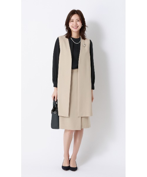 AOYAMA(アオヤマ)の「4WAYボウタイブラウス|通勤&オフィス&入卒&セレモニー&オケージョン|(シャツ/ブラウス・レディース・ブラウン系/ライトベージュ/ネイビー/ライトグレー/ホワイト・S/LL/L/M)」の15枚目の写真