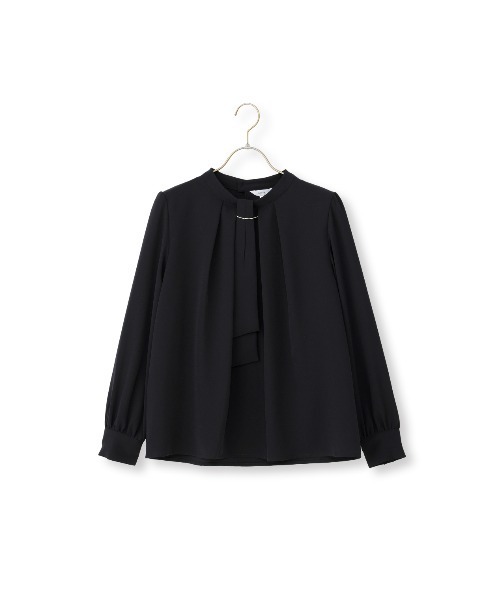 AOYAMA(アオヤマ)の「4WAYボウタイブラウス|通勤&オフィス&入卒&セレモニー&オケージョン|(シャツ/ブラウス・レディース・ブラウン系/ライトベージュ/ネイビー/ライトグレー/ホワイト・S/LL/L/M)」の10枚目の写真