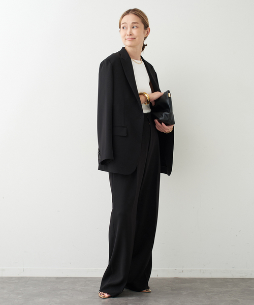 Deuxieme Classe(ドゥーズィエムクラス)の「トリアセジョーゼット ジャケット(テーラードジャケット・レディース・ブラック・36/38)」の7枚目の写真