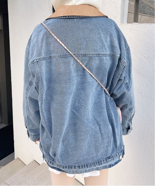 INGNI（イング）の「襟異素材取り外しビッグGジャン（デニムジャケット・レディース・ブルー系その他3/ブルー系その他・M）」の15枚目の写真