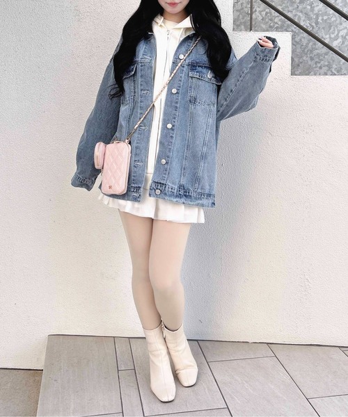 INGNI（イング）の「襟異素材取り外しビッグGジャン（デニムジャケット・レディース・ブルー系その他3/ブルー系その他・M）」の17枚目の写真