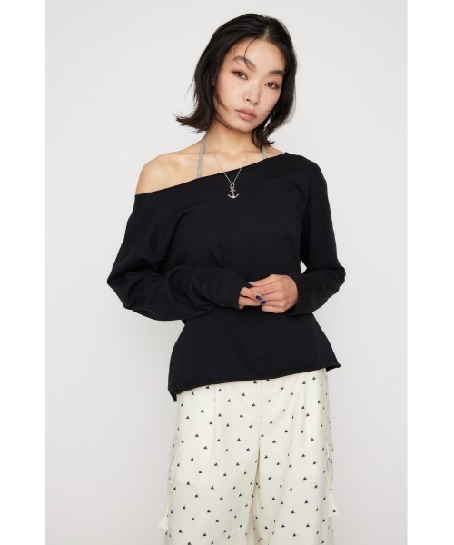 LAGUA GEM(ラグアジェム)の「BACK PRINT LOOSEY トップス(Tシャツ/カットソー・レディース・ブラック/杢グレー/ホワイト・FREE)」の11枚目の写真