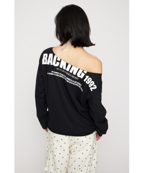 LAGUA GEM(ラグアジェム)の「BACK PRINT LOOSEY トップス(Tシャツ/カットソー・レディース・ブラック/杢グレー/ホワイト・FREE)」の12枚目の写真