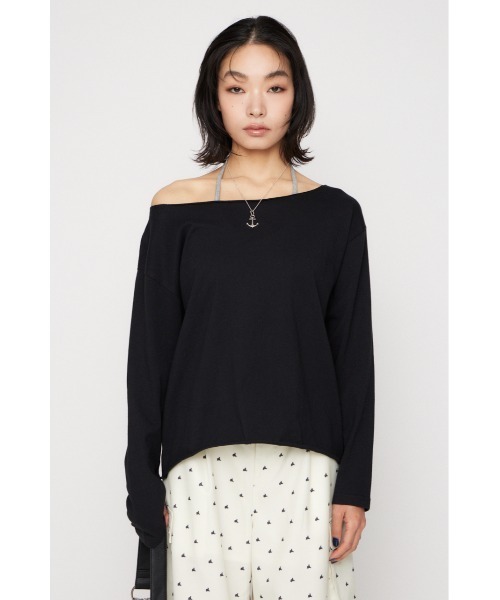LAGUA GEM(ラグアジェム)の「BACK PRINT LOOSEY トップス(Tシャツ/カットソー・レディース・ブラック/杢グレー/ホワイト・FREE)」の14枚目の写真