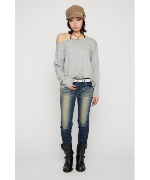 LAGUA GEM(ラグアジェム)の「BACK PRINT LOOSEY トップス(Tシャツ/カットソー・レディース・ブラック/杢グレー/ホワイト・FREE)」の19枚目の写真