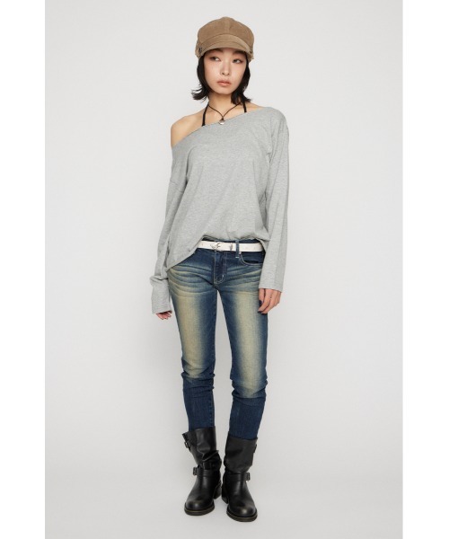 LAGUA GEM(ラグアジェム)の「BACK PRINT LOOSEY トップス(Tシャツ/カットソー・レディース・ブラック/杢グレー/ホワイト・FREE)」の20枚目の写真