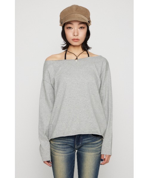 LAGUA GEM(ラグアジェム)の「BACK PRINT LOOSEY トップス(Tシャツ/カットソー・レディース・ブラック/杢グレー/ホワイト・FREE)」の21枚目の写真