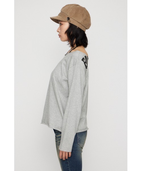 LAGUA GEM(ラグアジェム)の「BACK PRINT LOOSEY トップス(Tシャツ/カットソー・レディース・ブラック/杢グレー/ホワイト・FREE)」の22枚目の写真