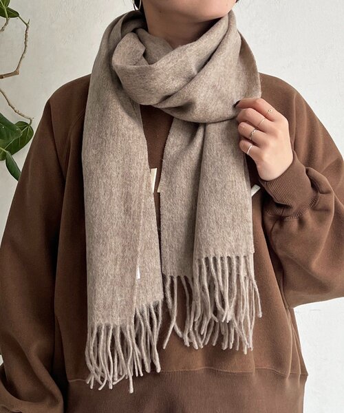 un dix cors（アンディコール）の「ウールストール（マフラー・レディース・ブラック・FREE）」の7枚目の写真