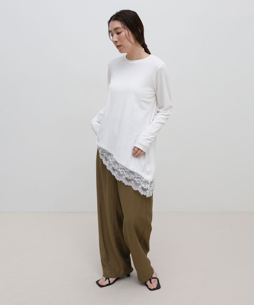 select MOCA(セレクトモカ)の「リネンタッチシアータックパンツ(その他パンツ・レディース・ブラック/ブラウン/ホワイト・FREE)」の15枚目の写真