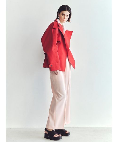 Mila Owen(ミラオーウェン)の「シアーポロニット(ニット/セーター・レディース・ライトブルー/アイボリー/ピンク/ネイビー・F)」の21枚目の写真