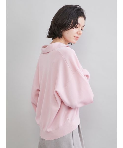 Mila Owen(ミラオーウェン)の「シアーポロニット(ニット/セーター・レディース・ライトブルー/アイボリー/ピンク/ネイビー・F)」の6枚目の写真