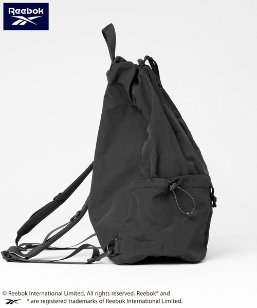 Reebok(リーボック)の「Reebok/リーボック ナップサック ナイロン 2way リュック 斜めかけショルダーバッグ 軽量 ドローコード(バックパック/リュック・レディース・オフホワイト/グレー/ブラック・FREE)」の5枚目の写真