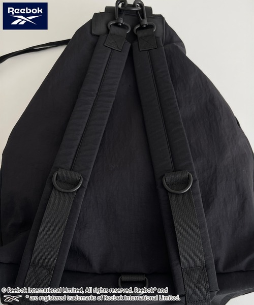 Reebok(リーボック)の「Reebok/リーボック ナップサック ナイロン 2way リュック 斜めかけショルダーバッグ 軽量 ドローコード(バックパック/リュック・レディース・オフホワイト/グレー/ブラック・FREE)」の21枚目の写真