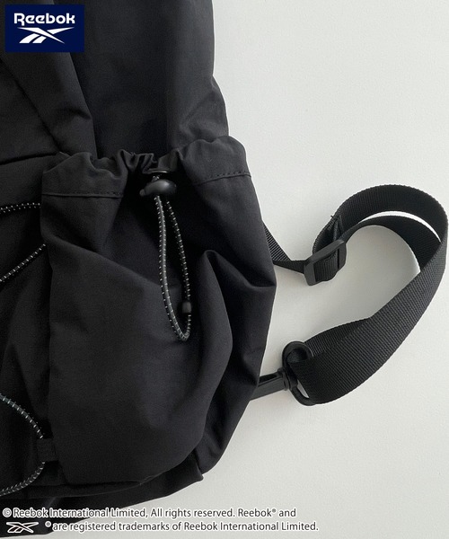 Reebok(リーボック)の「Reebok/リーボック ナップサック ナイロン 2way リュック 斜めかけショルダーバッグ 軽量 ドローコード(バックパック/リュック・レディース・オフホワイト/グレー/ブラック・FREE)」の20枚目の写真