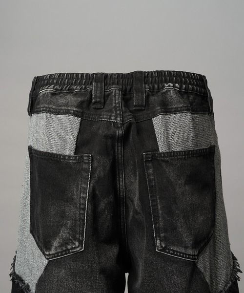 MAISON SPECIAL（メゾンスペシャル）の「《UNISEX》Different Material Docking Prime-Wide Denim Pants/異素材ドッキングプライムワイドデニムパンツ【MAISON SPECIAL/メゾンスペシャル】（デニムパンツ・メンズ・ブラック/ネイビー・0/1/2）」の17枚目の写真