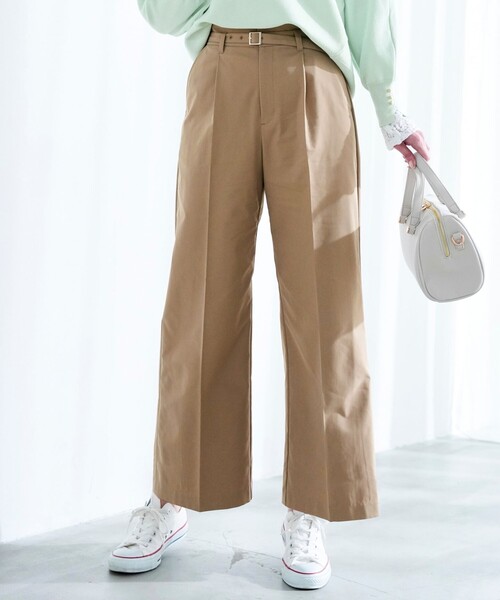 ANY SIS（エニィスィス）の「ツイステッドクリアチノワイド パンツ（その他パンツ・レディース・アイボリー系/ネイビー系/ベージュ系・X-LARGE）」の2枚目の写真