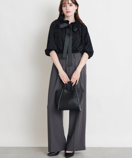 PICCIN PERLA(ピッチンペルラ)の「ザビエルドットカットソー(Tシャツ/カットソー・レディース・ブラック・M)」の14枚目の写真