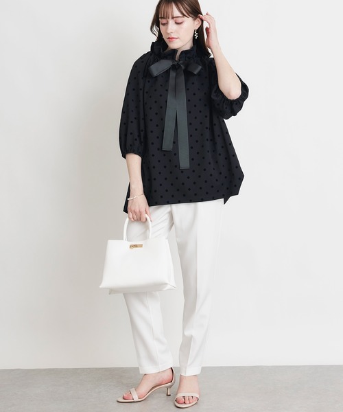 PICCIN PERLA(ピッチンペルラ)の「ザビエルドットカットソー(Tシャツ/カットソー・レディース・ブラック・M)」の6枚目の写真