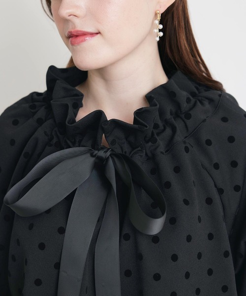 PICCIN PERLA(ピッチンペルラ)の「ザビエルドットカットソー(Tシャツ/カットソー・レディース・ブラック・M)」の17枚目の写真