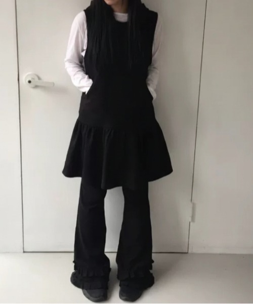 Vipoa(ヴィポア)の「sleeveless sweat one piece(ワンピース・レディース・ブラック/グレー・FREE)」の1枚目の写真